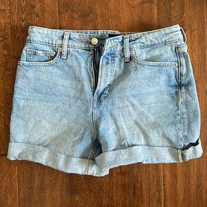 High Rise Denim Shorts